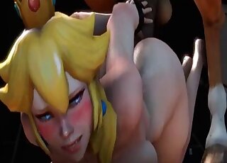 Curvaceous animated blonde gets dominated by a huge horse cock